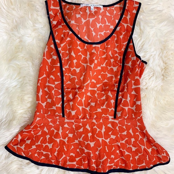 Heart print peplum blouse - Picture 3 of 4